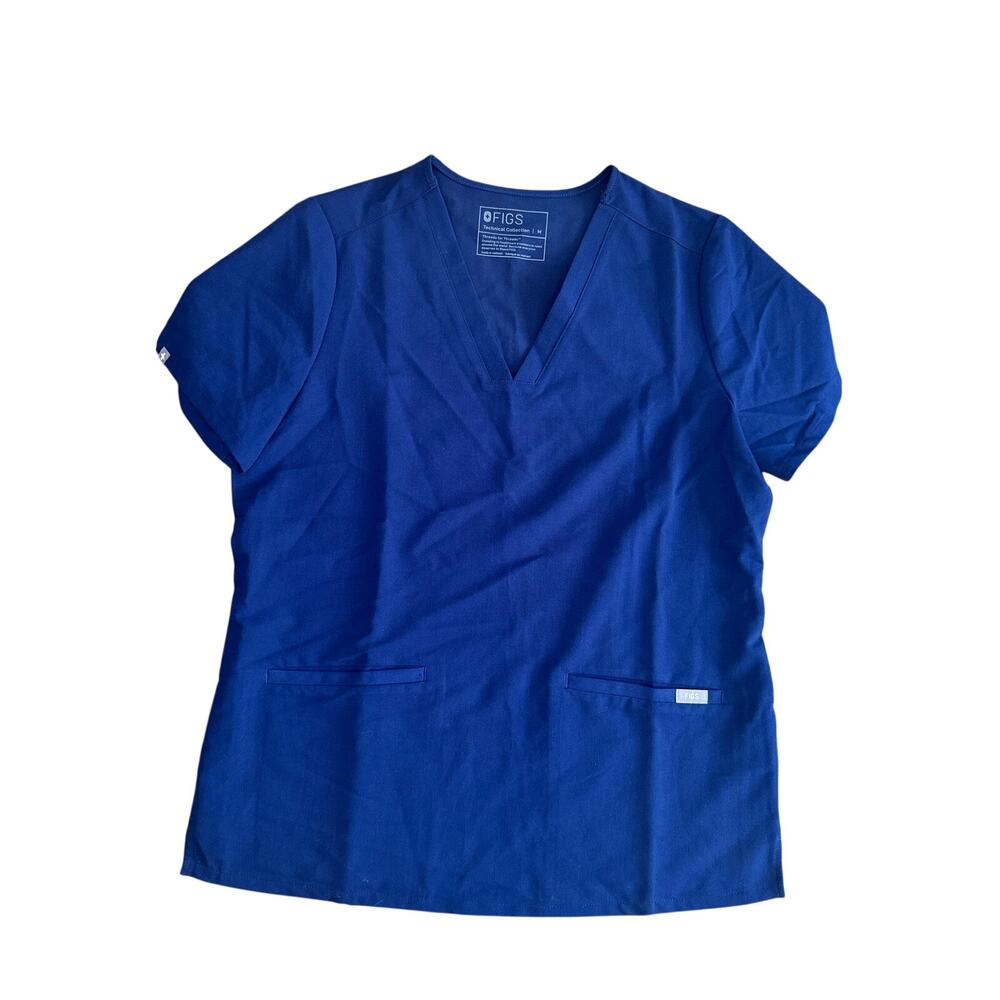 NWT Figs Casma‎ Three-Pocket Scrub Top NAVY Medium